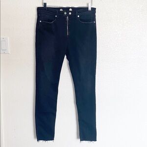 Rag & Bone Black Exposed Zipper Skinny Jeans